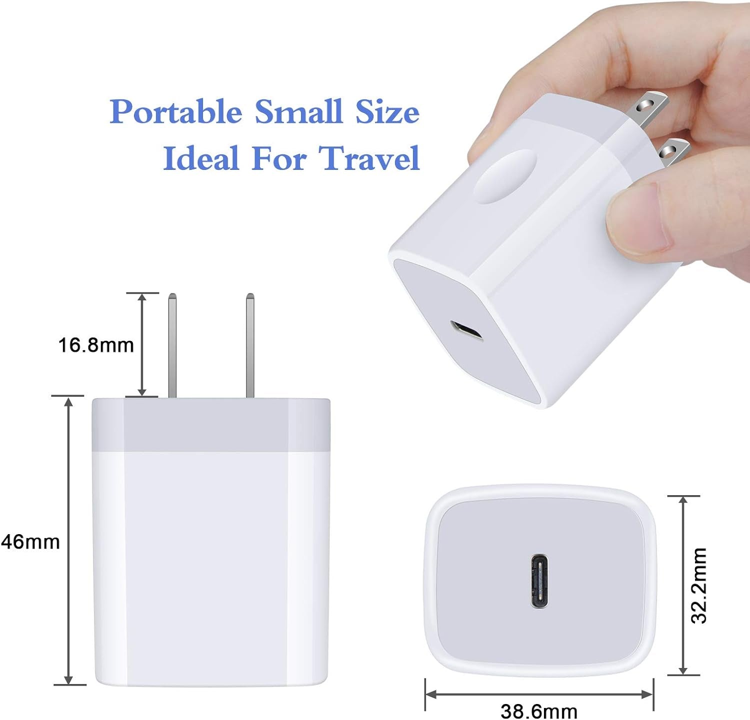 20W Samsung S26 Type C Wall Charger Fast Charging Block for Galaxy A17 A56 A16 A36 S26 Ultra S25 S24 A15 A55 A14, PD 3.0 Wall Charger USB C Box Adapter for Iphone 17 16E 16 15 Pro Max Pixel 10A 9 Pro