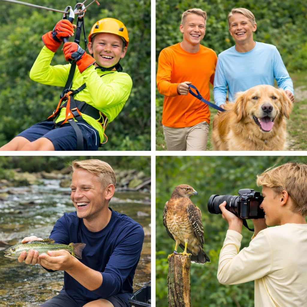 Swim Shirts for Men UPF50+ Sun Protection Shirts Mens Long Sleeve Mens Rash Guard